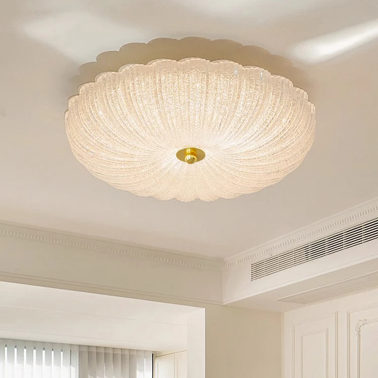 美式复古卧室吸顶灯 现代简约主卧灯具高级感圆形房间灯法式轻奢