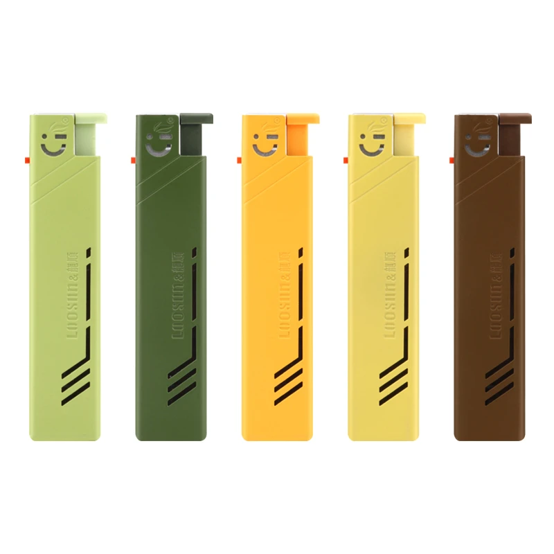 龙顺时尚方形金属套壳蓝焰直冲防风打火机个性简约充气广告定制机