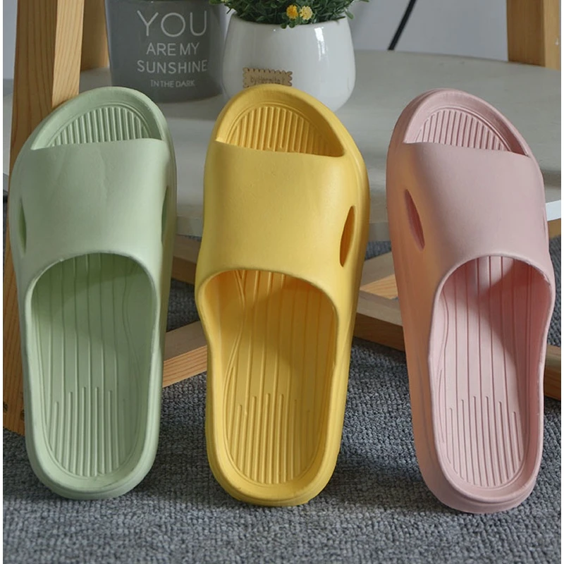 居家拖鞋女夏季室内防滑静音家用厚底情侣浴室洗澡软底男士凉拖鞋