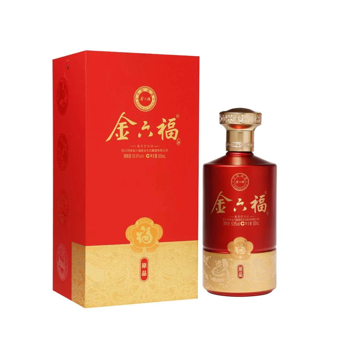 金六福原品500ML*6瓶整箱兼香型优级白酒50.8度50.8度 500ml*6