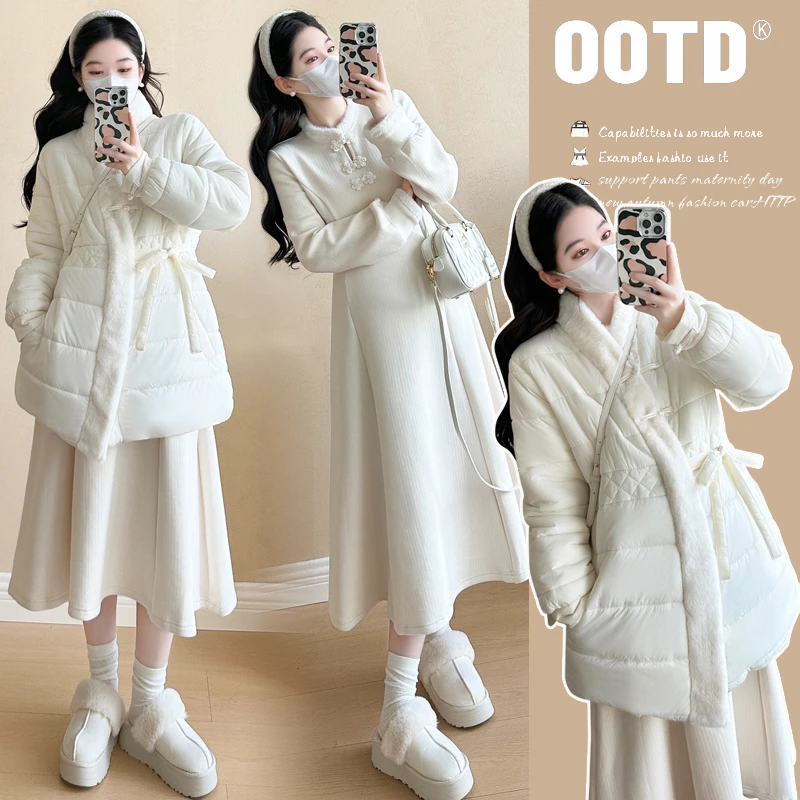 2025年冬季孕妇装新款新中式国风棉衣棉服外套高级感加厚棉袄