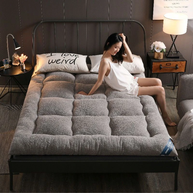 加厚保暖羊羔绒床垫冬天学生宿舍垫被防滑床垫子榻榻米褥子单双人