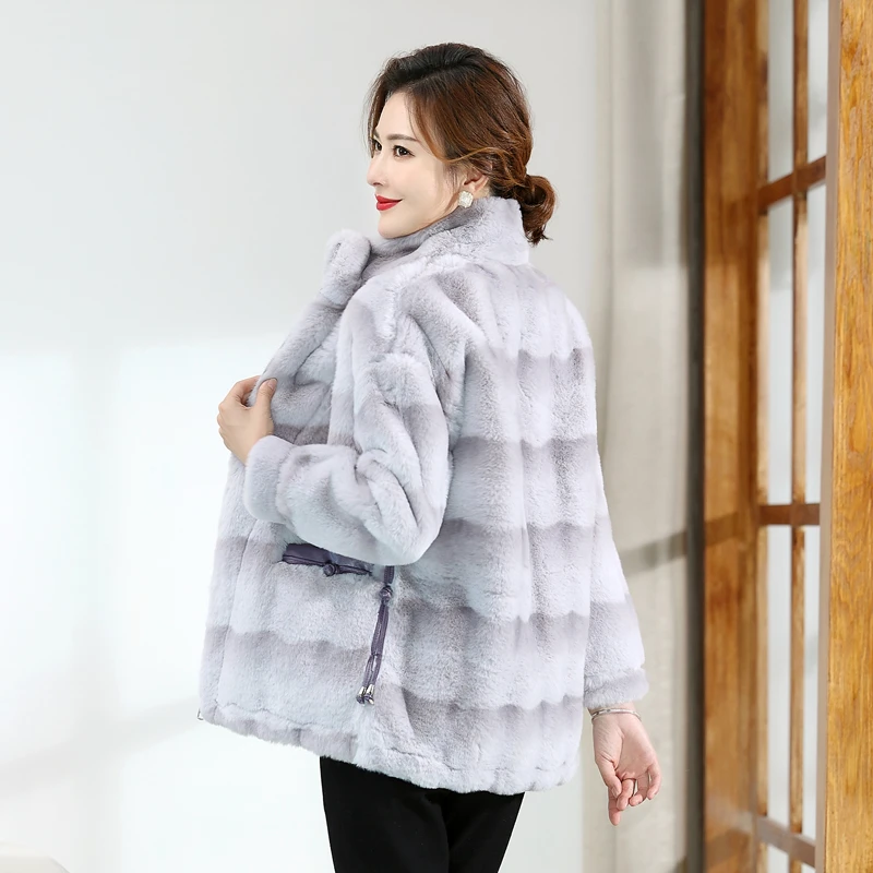 梦燕内购会妈妈秋冬外套大衣女装中老年加厚气质百搭 CM14B3003Y