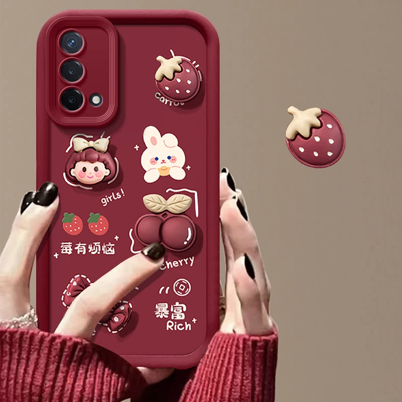 oppoA93手机壳红色新款暴富公仔PEHM00网红高级感防摔硅胶软壳ins