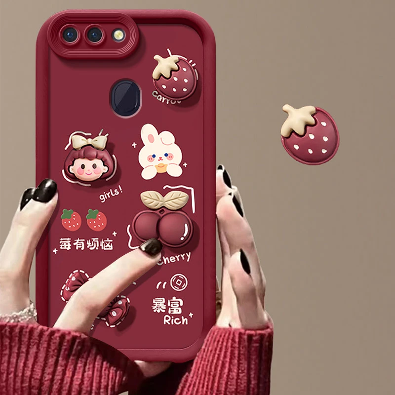 oppoR15手机壳梦境版红色新款暴富公仔PAAM00高级感防摔硅胶软壳