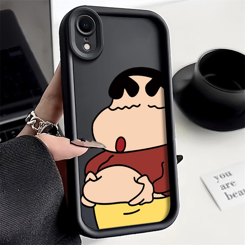 适用肉肉小新iPhone苹果xr手机壳A2108简约耐脏防摔壳全包阶梯保