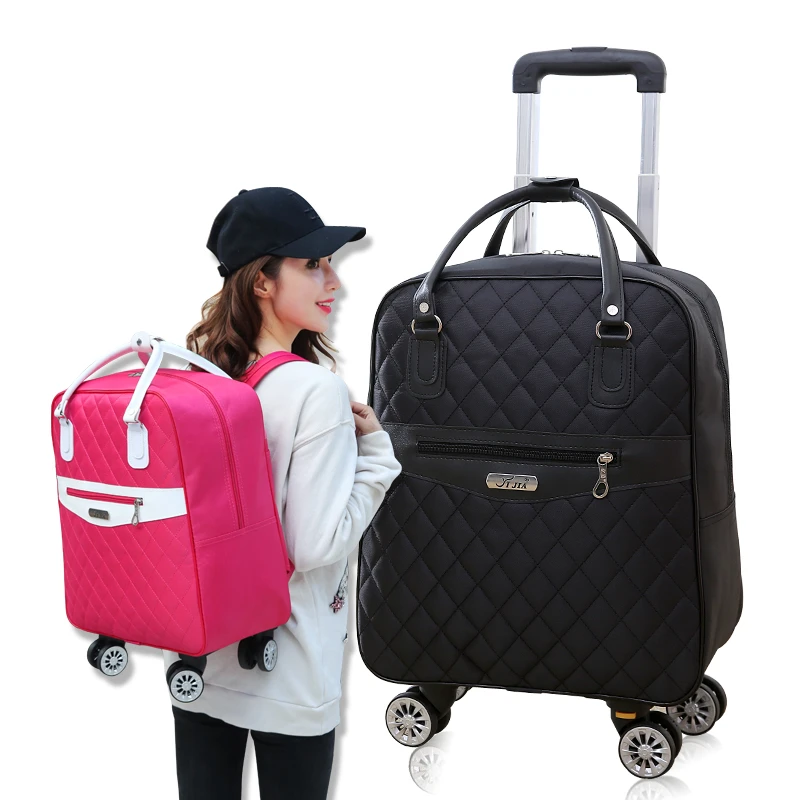 短途旅行包男大容量可背可拉轻便行李包出差旅游双肩背包拉杆包女