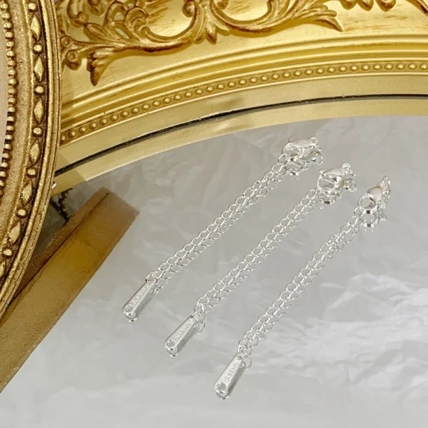 左夕M1930【10套银底细尾链套装】高保色钢镀银DIY配件配饰手链手作