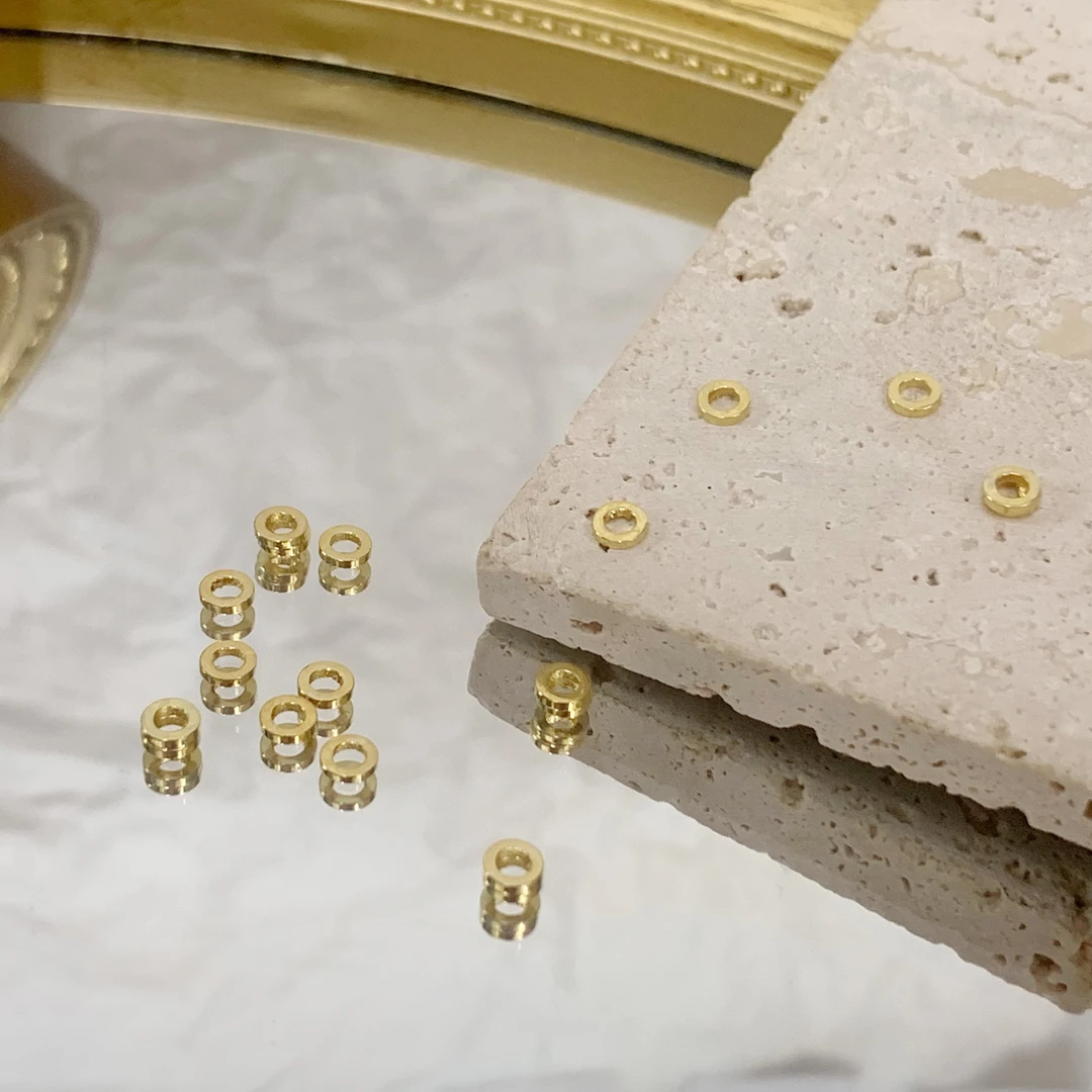 左夕【100个闭口圈】高保色铜镀金铜镀银DIY手链配件