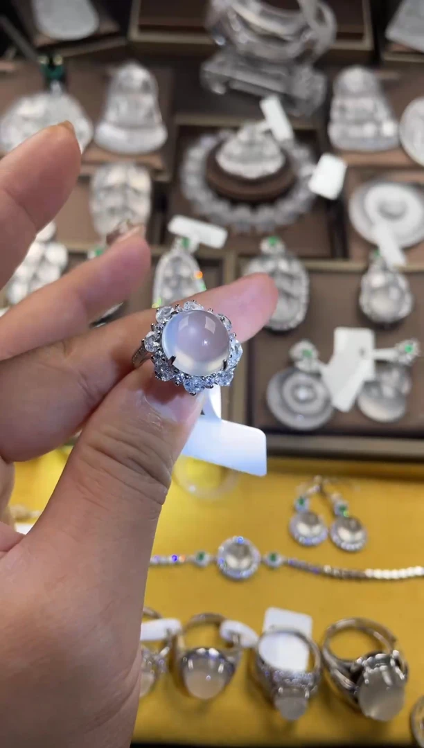 【闪购商品】石英质玉戒指1未镶嵌戒指1