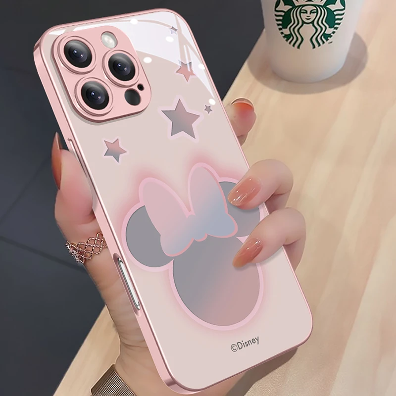 适用苹果16华为/oppo/vivo镭射米妮手机壳15promax新款网红高级感