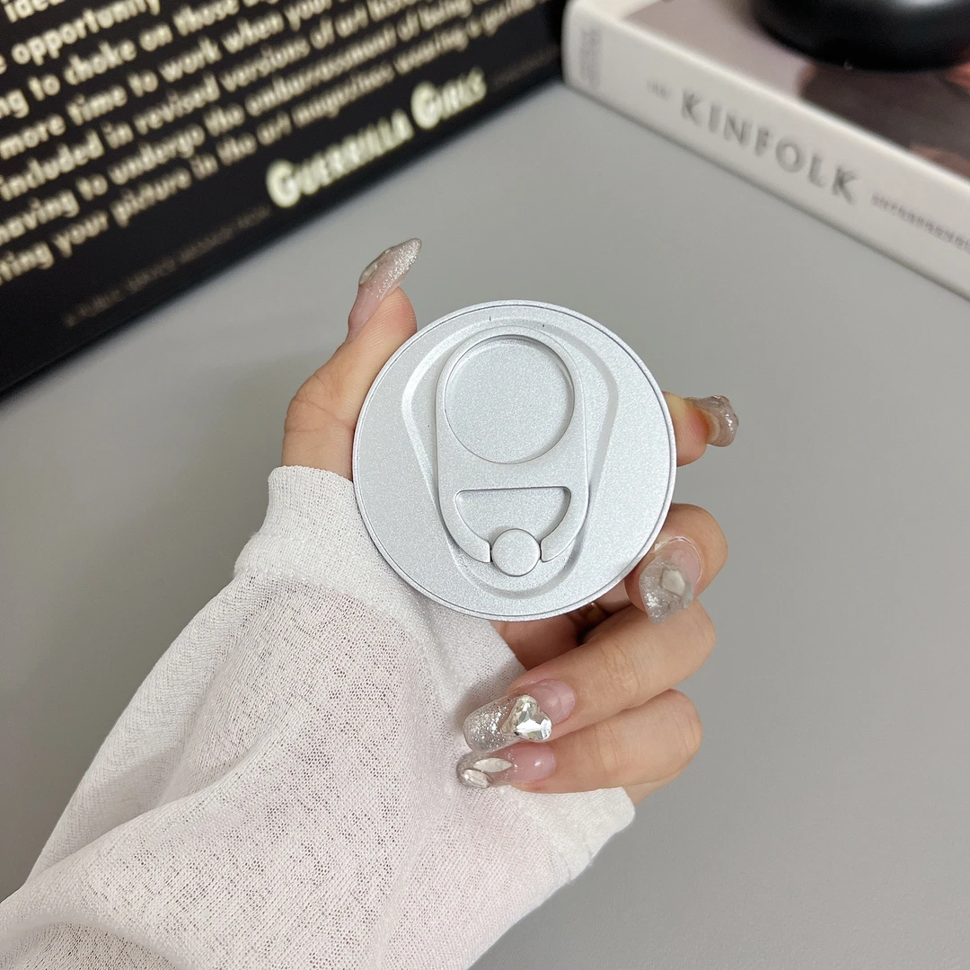 镜面合金易拉罐磁吸手机支架个性潮流新款金属MagSafe啪嗒泡泡骚