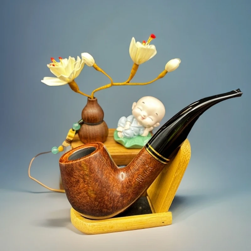 意大利Maba福尔摩斯弯手工烟斗双烟道通用抽吸通透