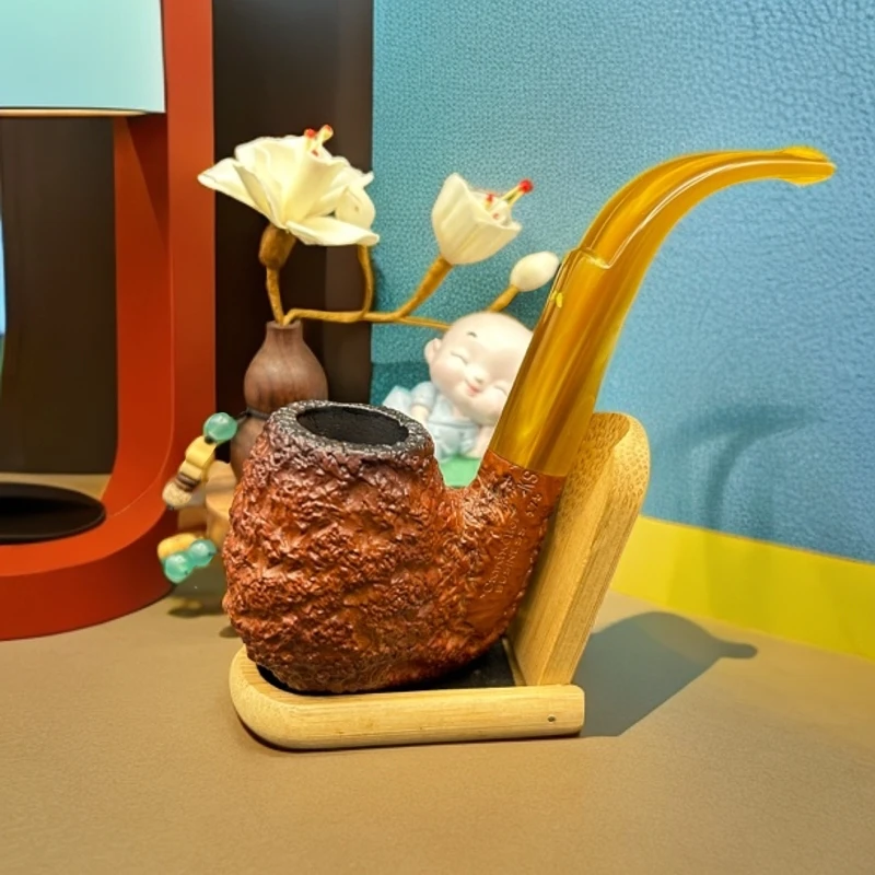 意大利金胡子匈牙利大弯手工烟斗经典款式抽吸通透