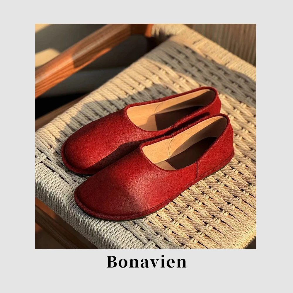 ｜博娜薇2025春季新款一脚蹬浅口单鞋简约休闲乐福鞋C8MJ018