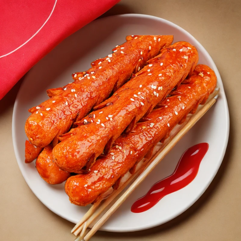 夫宇黄金脆皮100g烤肠19根送竹签加10料包淀粉肠油炸美味烧烤夜市