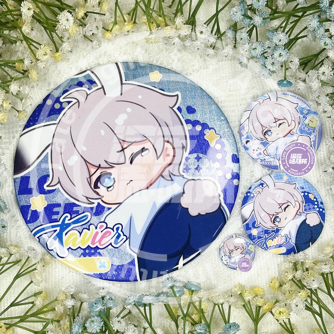 【恋与深空裤子飞飞】画师授权非官方同人周边秦彻祁煜徽章吧唧立牌