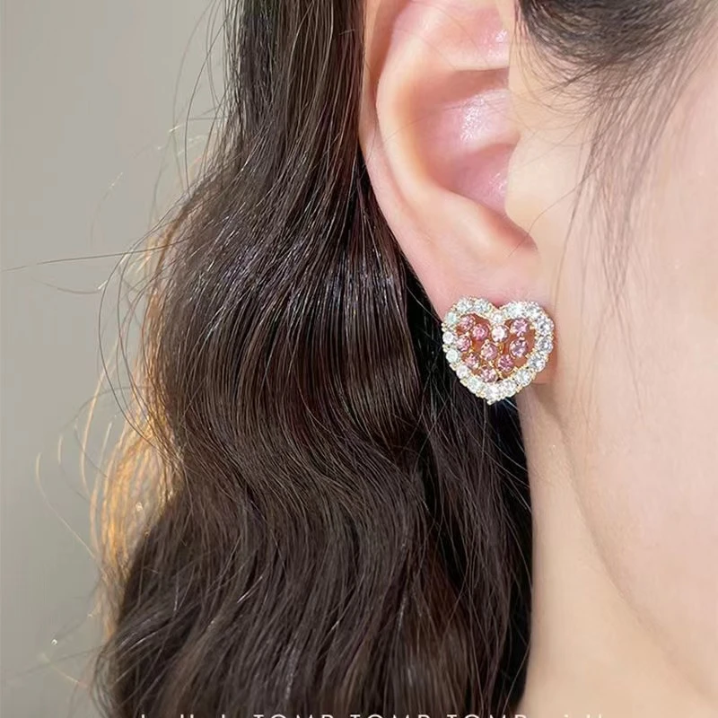 铜合金耳饰 【27号】『跳动的心』气质简约精致小巧轻奢时尚耳钉c-034