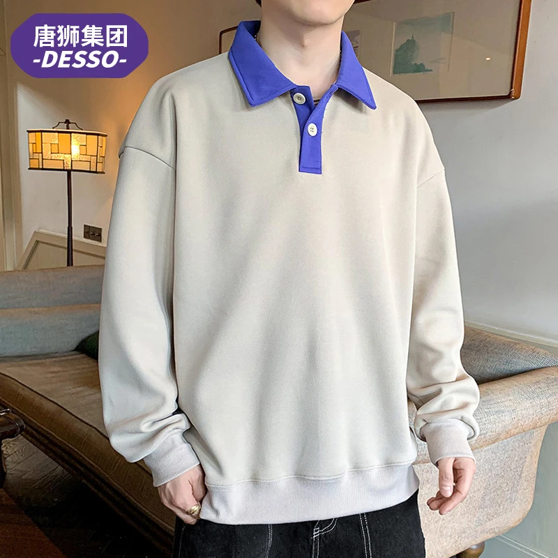 唐狮集团DESSO春秋款男装外套男士春季长袖衣服潮牌卫衣轻奢t恤