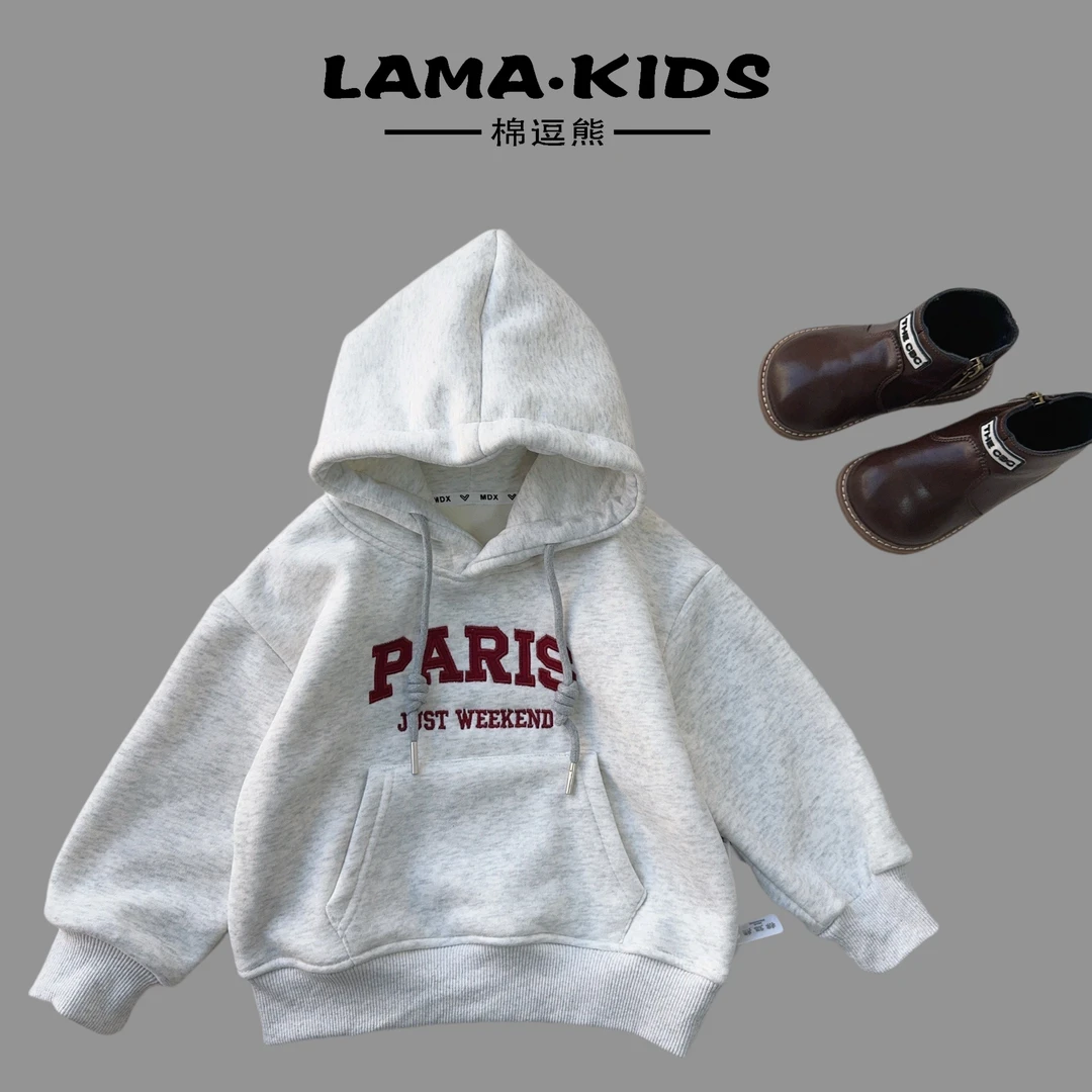 【棉逗熊冬款】男童韩版冬季休闲中大童百搭卫衣-12506