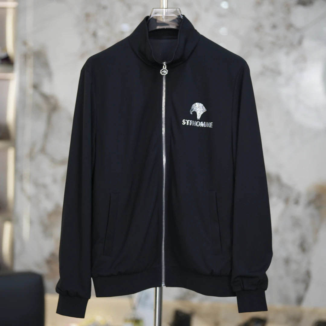 【STEFANO 鹰标】正品春秋款重磅烫钻时尚舒适百搭休闲男外套夹克