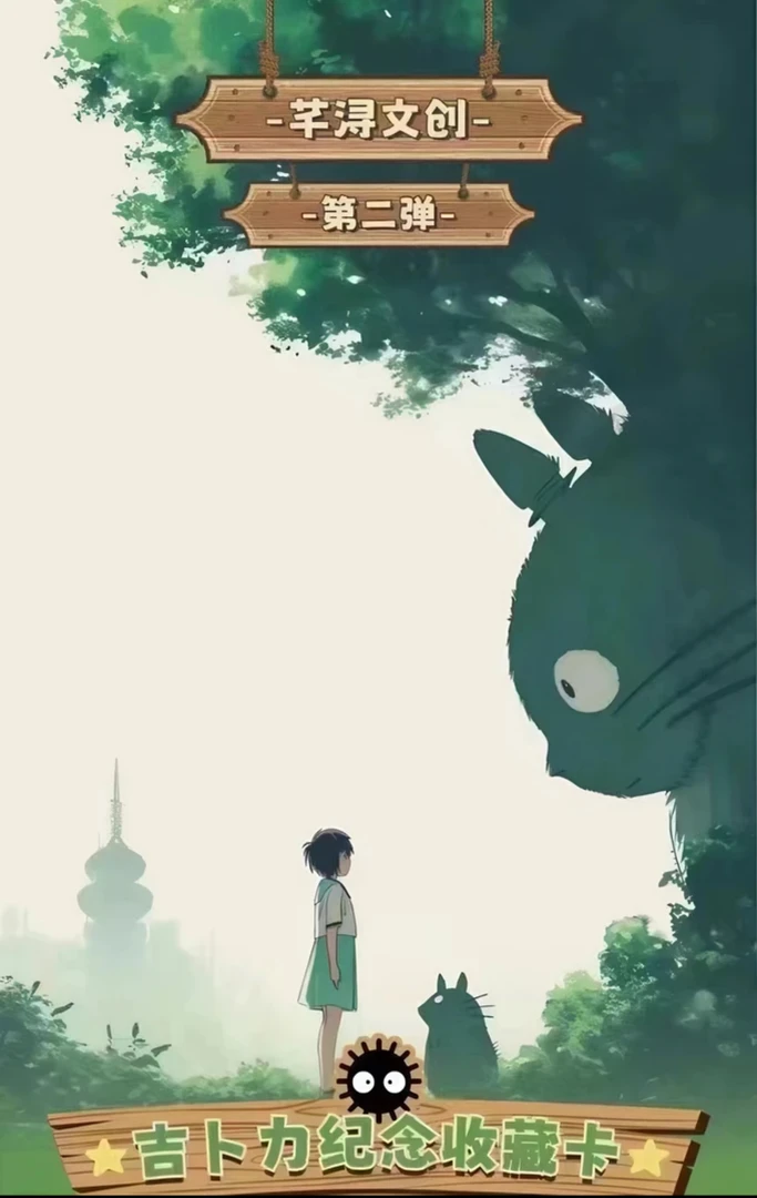 小雪泥 【拆盒】芊浔文创宫崎骏纪念收藏卡第二弹二创【主播代拆】