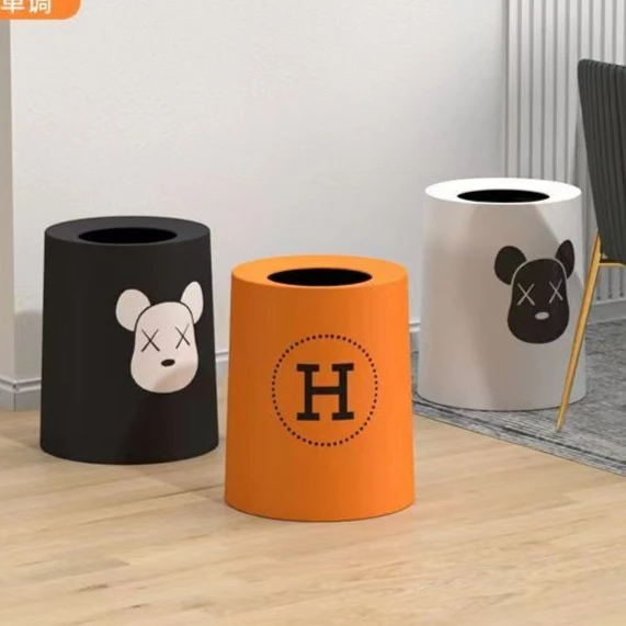 双层垃圾桶大容量时尚轻奢垃圾筒家用客厅卧室加厚纸篓垃圾桶家用