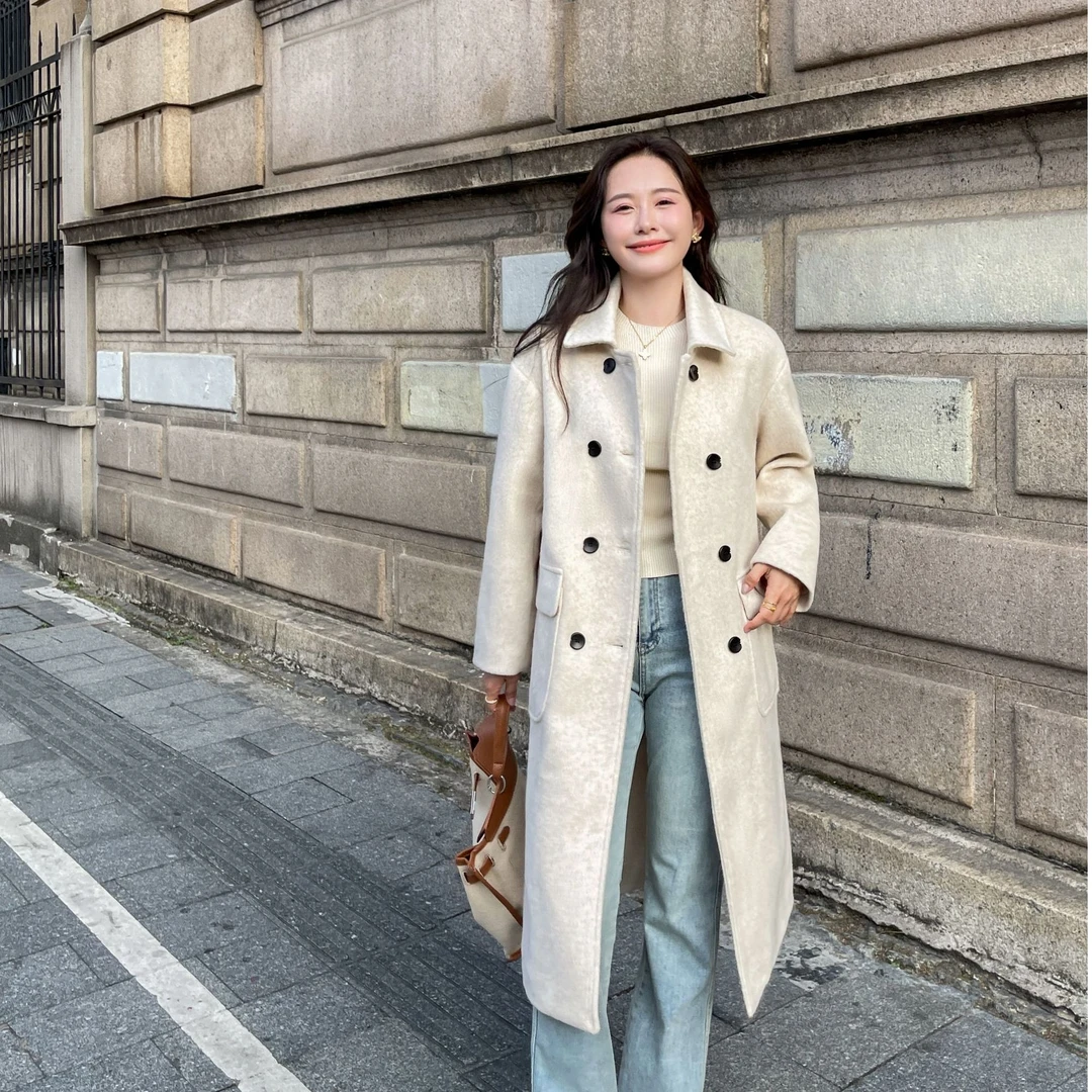 2024新款棉棉羊毛大衣加厚宽松保暖中长款冬天百搭时尚秋冬季9805