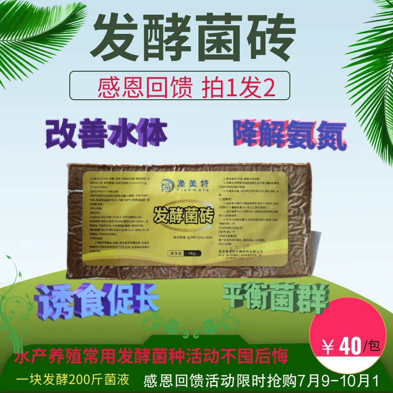 发酵菌砖 降PH水产养殖发酵复培养合乳酸菌种添加EM菌种调水适用