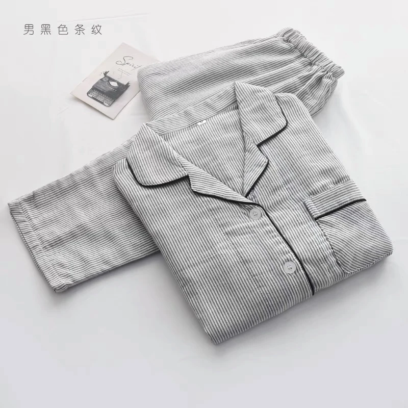 【TSC-男款白细条纹】小众设计新款潮牌可外穿保暖睡衣居家服