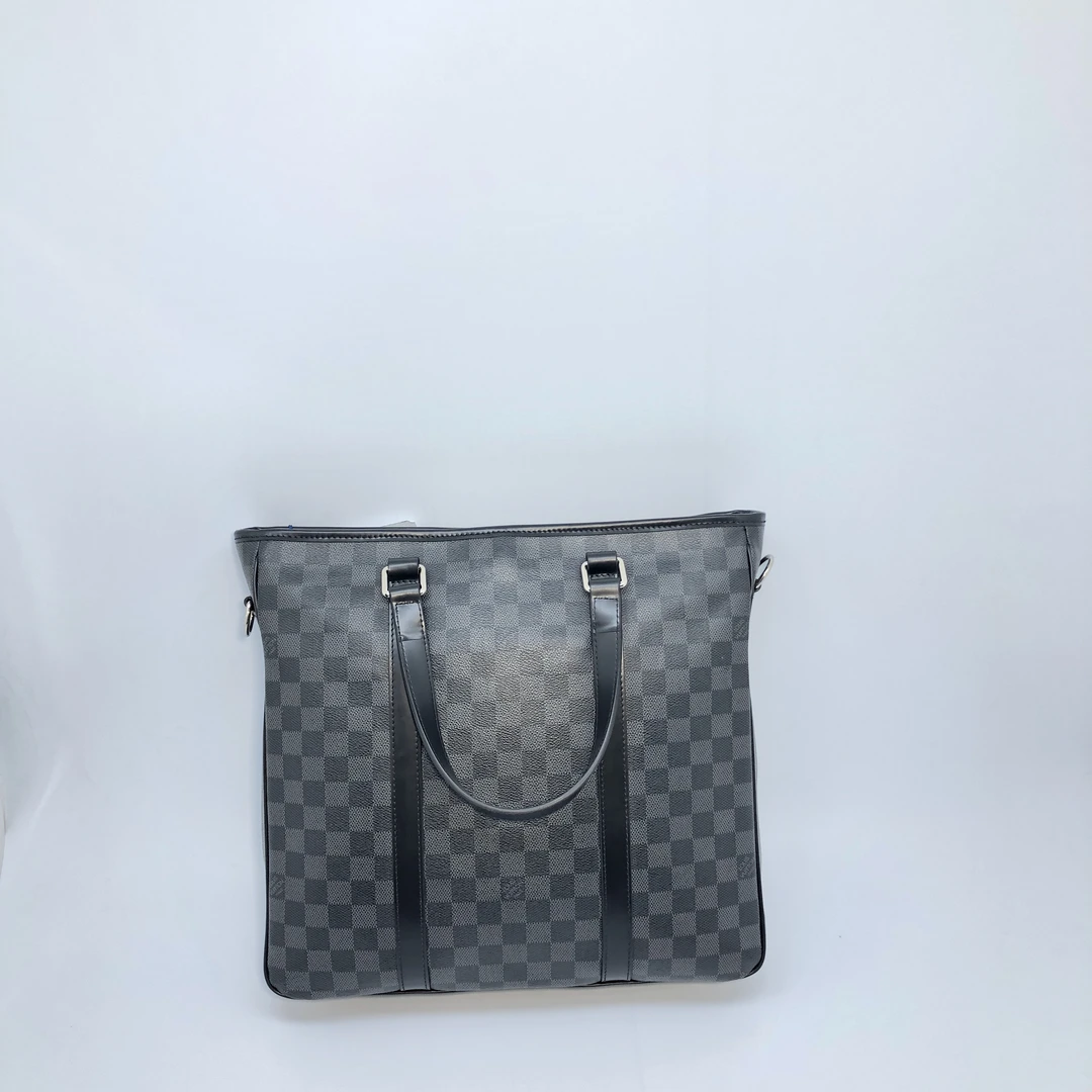 95新 LouisVuitton/路易威登 黑棋盘格手提托特/3407号男士时尚