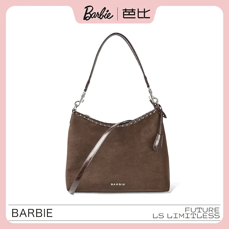 BARBIE/芭比轻奢时尚手提女包简约百搭小众单肩韩版女士包包