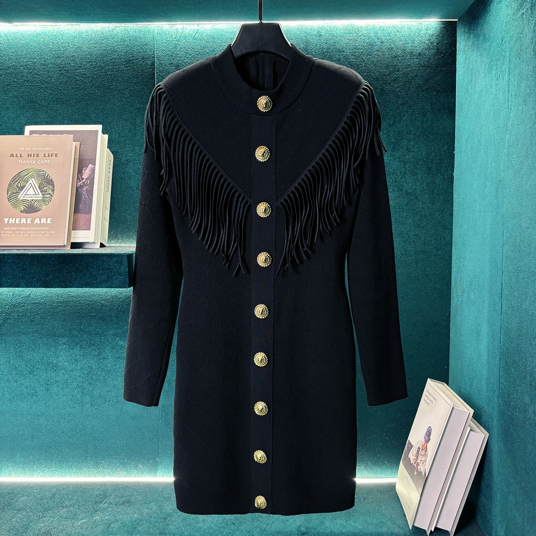 【CENFUN】*61 法式轻熟风烫钻西装职场款连衣裙显瘦小黑裙YX3092