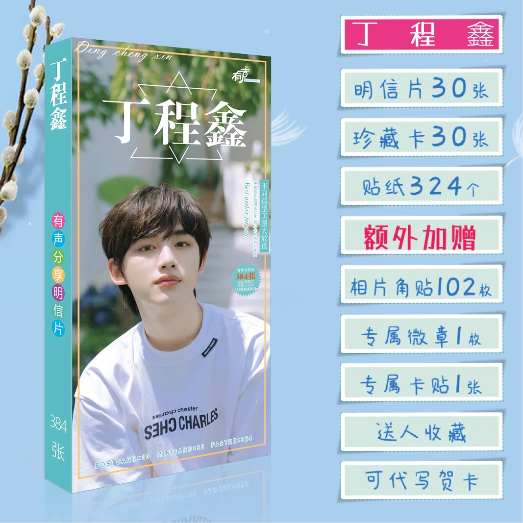 时代少年团丁程鑫周边精美明信片吧唧徽章贴纸小卡时代少年团小卡