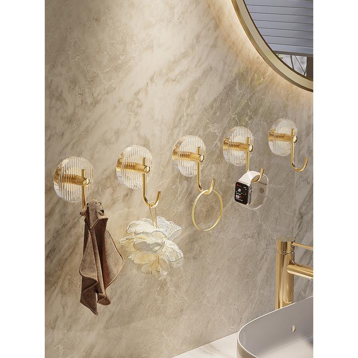 无品牌亚克力单钩免打孔粘钩轻奢墙饰钩卫生间毛巾帽子衣挂钩