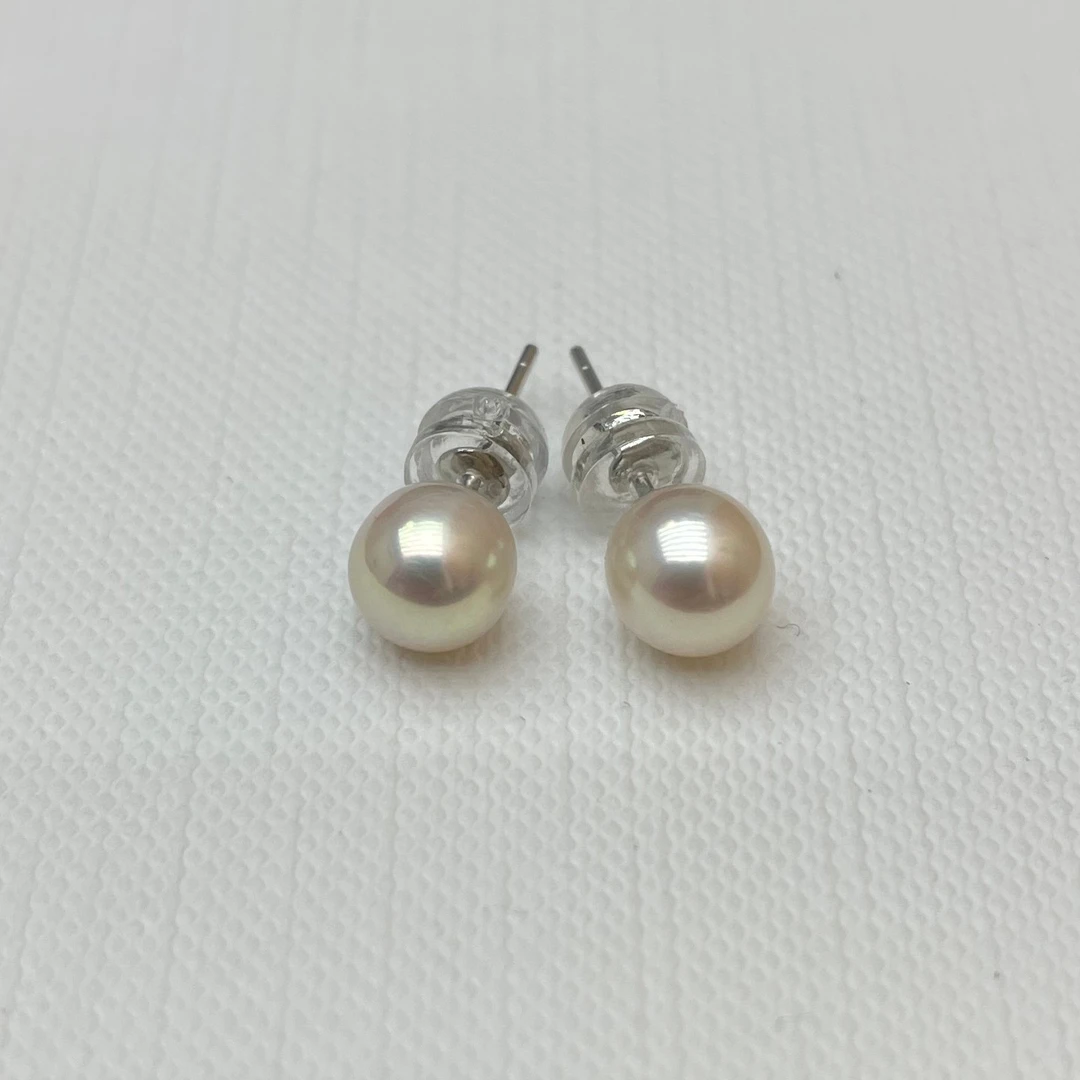 淡水AK珍珠7-8mm正圆极光特选气质白色淡水时尚简单百搭