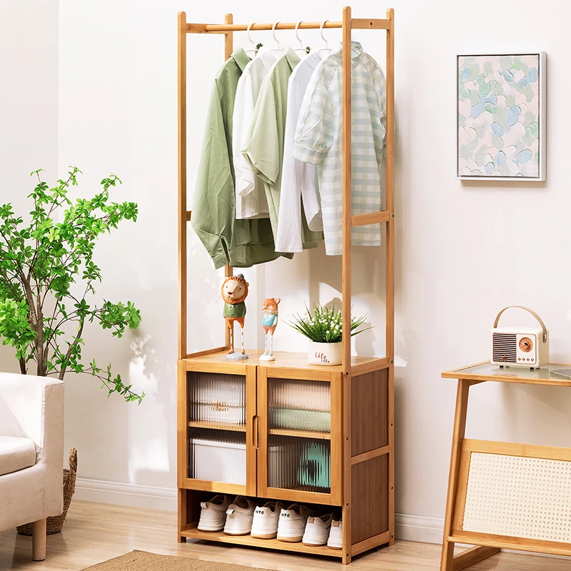 挂衣架落地衣帽架卧室简易衣柜挂衣杆家用挂衣服架子收纳架置物架