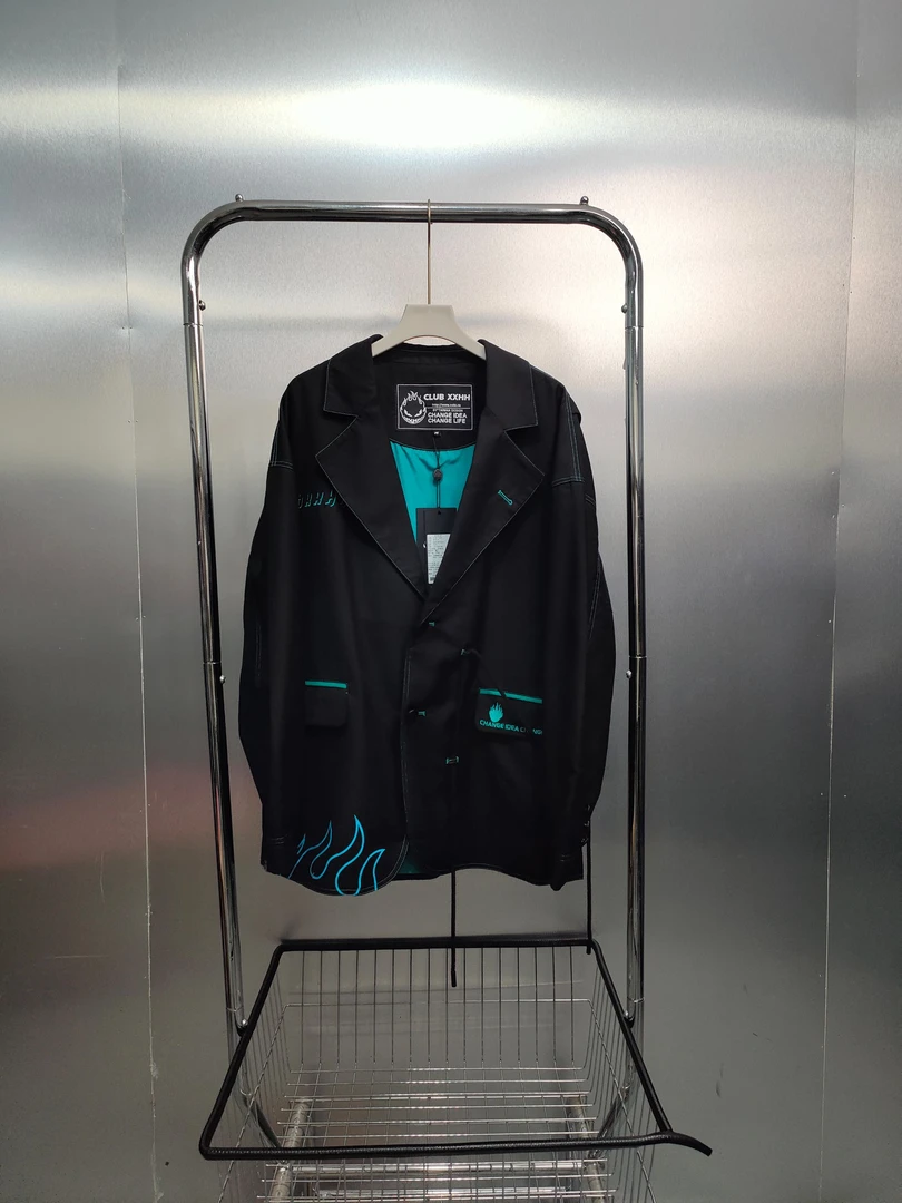 H03-52928-XX春秋款潮流拉绳西服领风衣