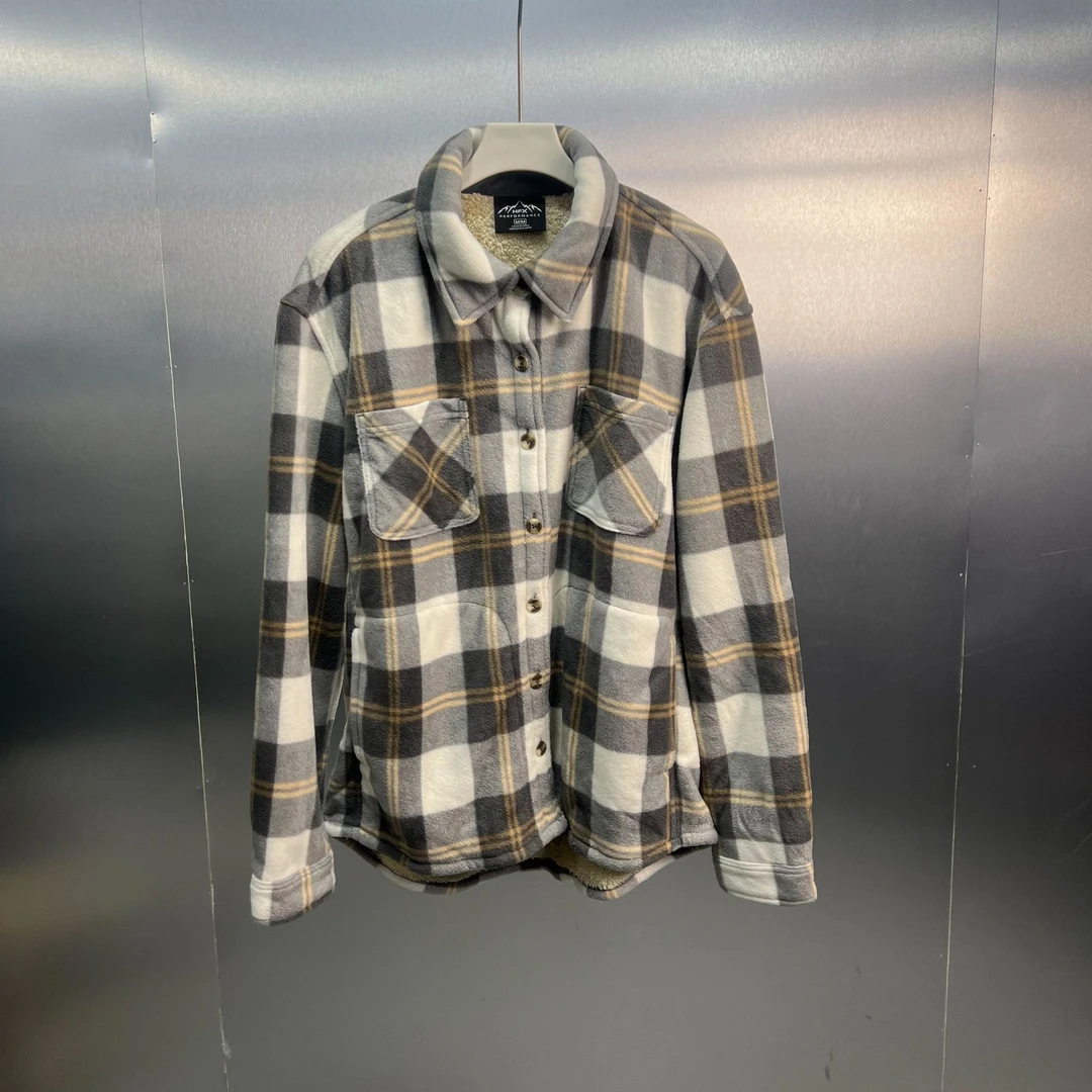 K03-110902-HFX秋冬季格纹设计时尚百搭睡衣外套