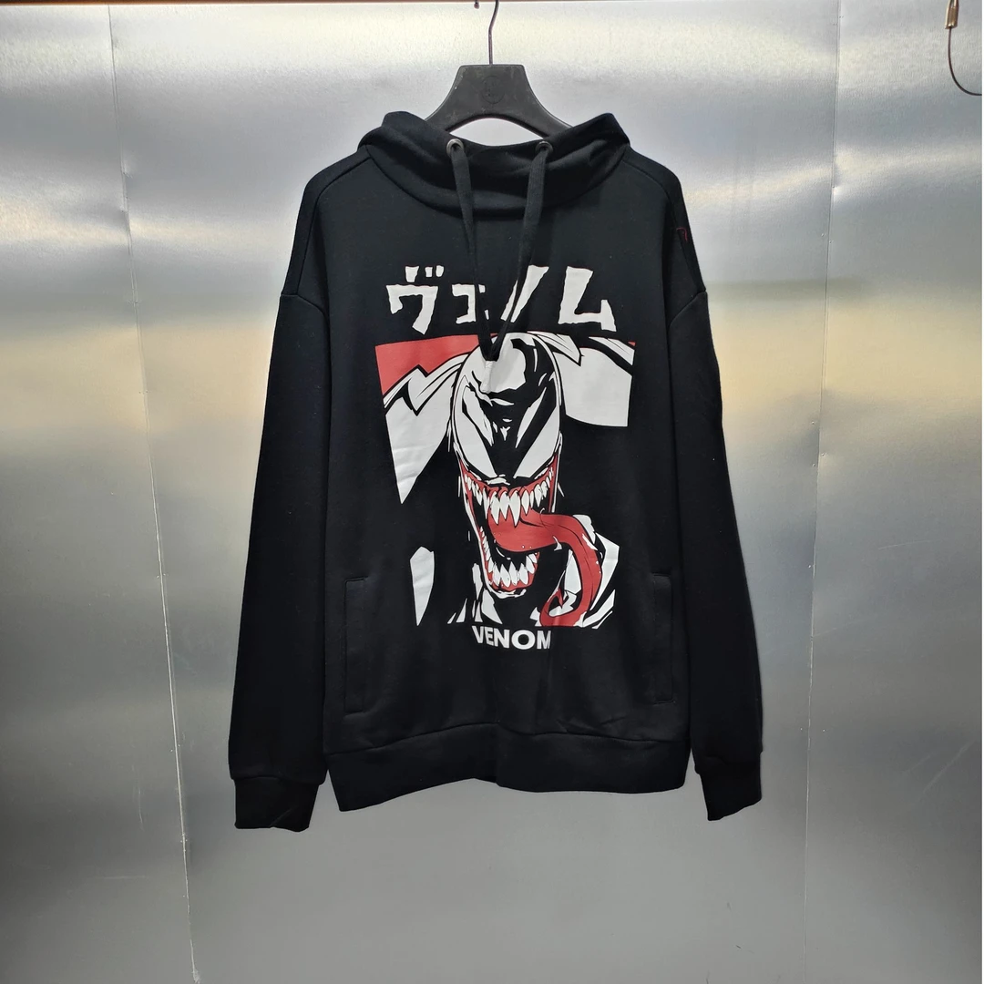 C06-112826-SPI春秋季正面人物印花时尚连帽卫衣