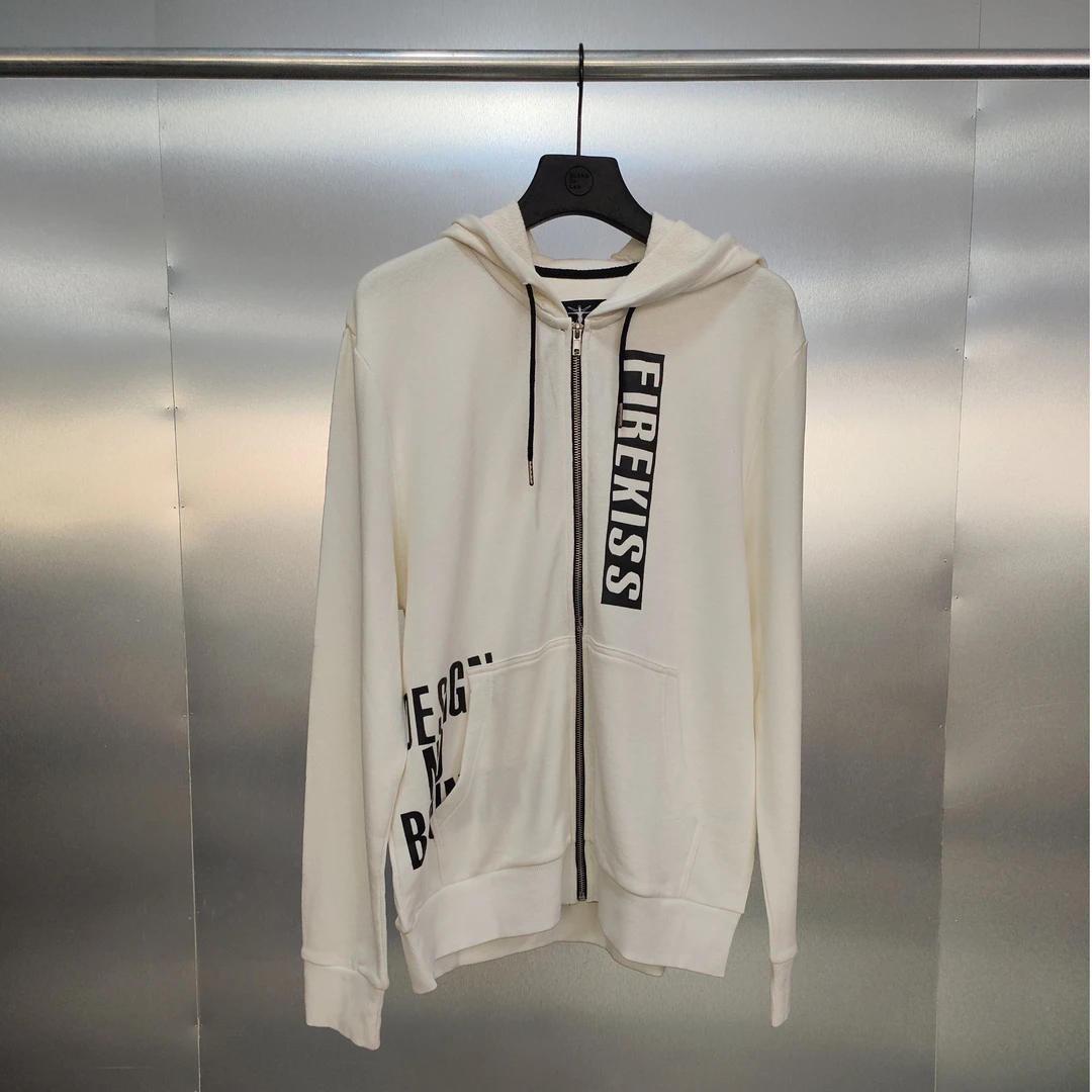 H05-102905-FIR春秋款休闲百搭字母印花连帽卫衣外套