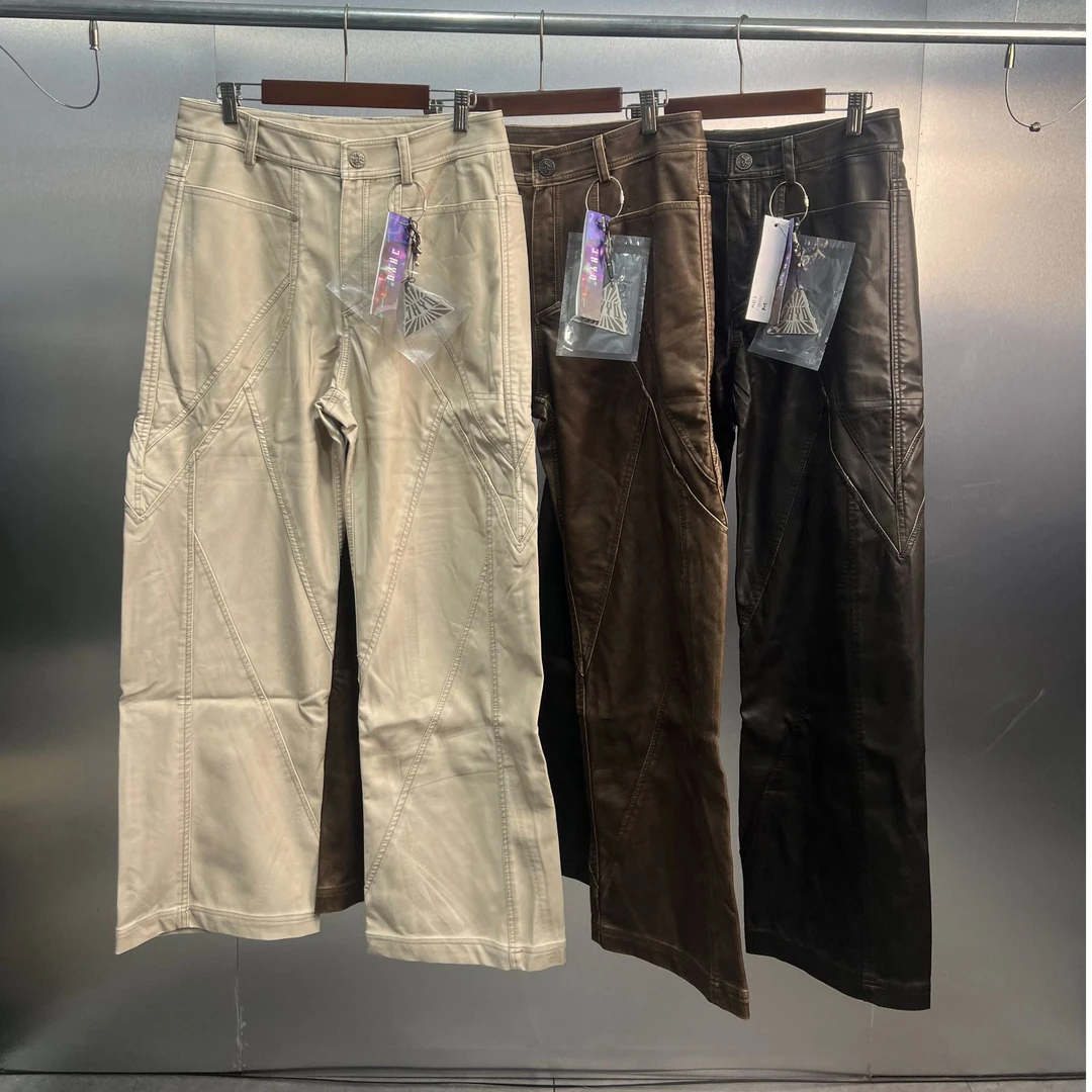 K03-110904-JHY时尚潮流裤腿设计感简约百搭皮裤