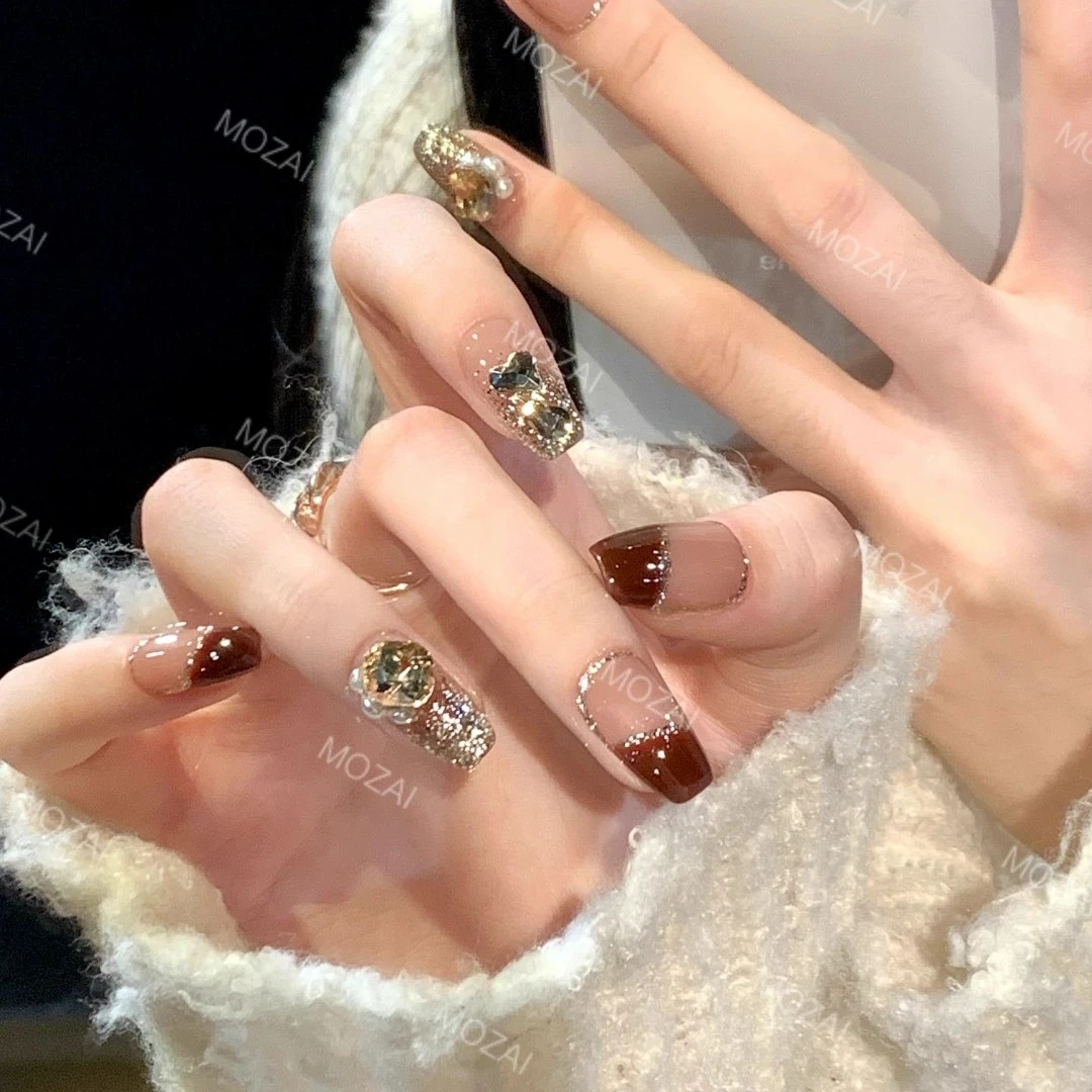 茉哉KK【深酒厘子】茉哉纯手工定制美甲可拆卸穿戴甲A1604/A1605