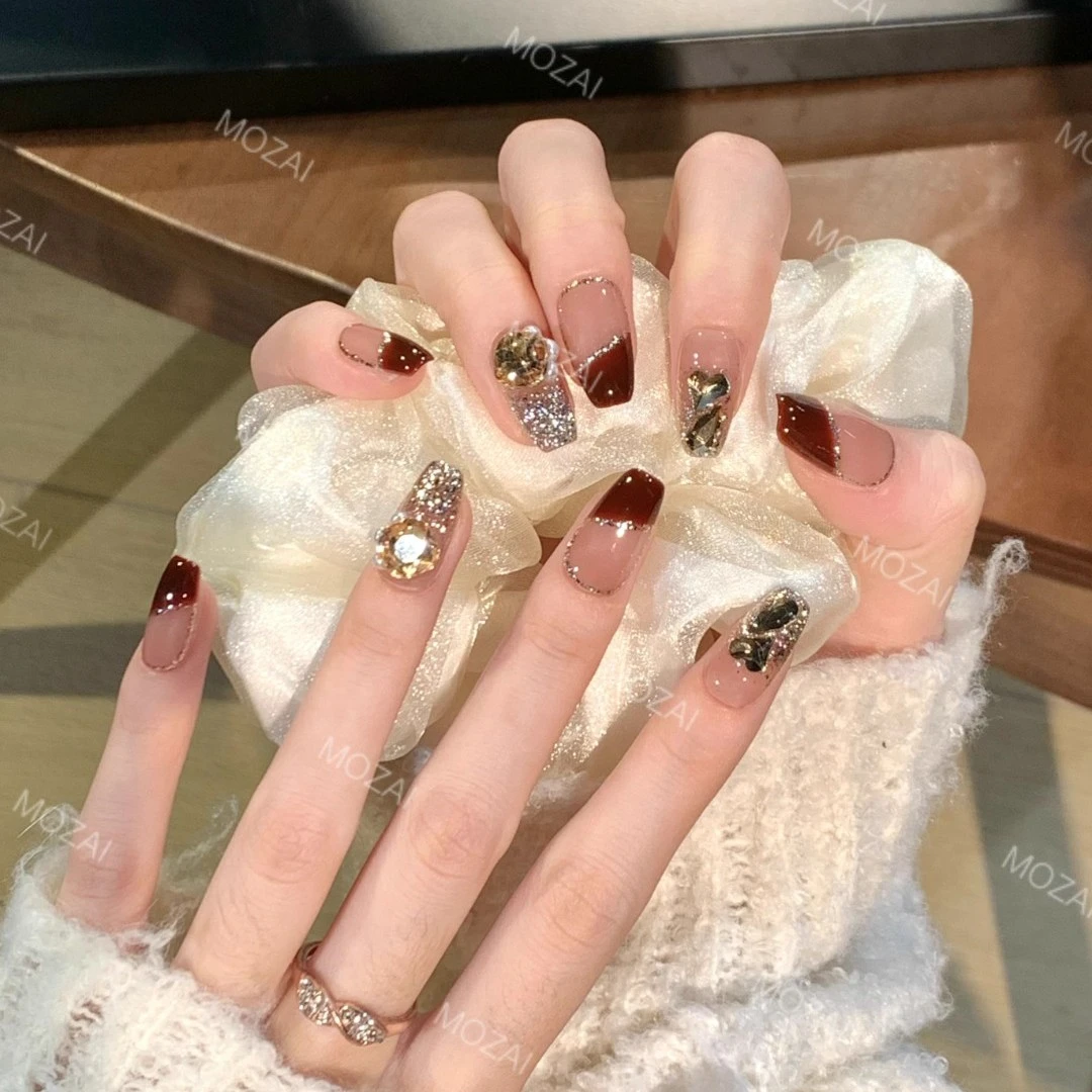 茉哉【深酒厘子】茉哉纯手工定制美甲可拆卸穿戴甲A1604/A1605