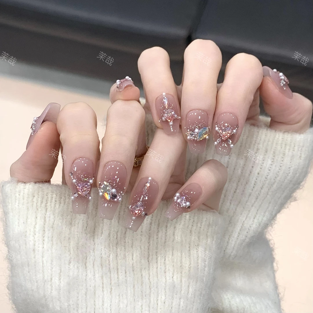 茉哉KK专属【施家全华/紫丁香】纯手工定制拆卸穿戴甲A3454