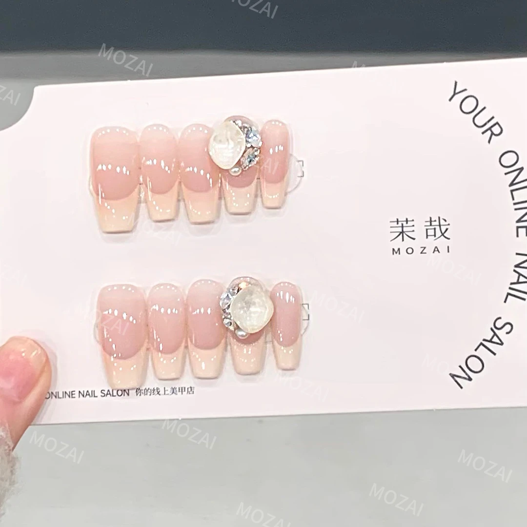 茉哉KK高定【施家全华/奶糖】纯手工定制美甲拆卸穿戴甲A3153