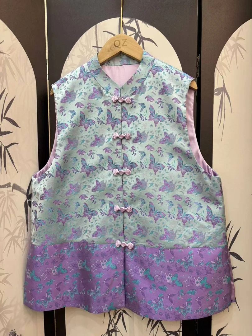 新中式紫金蝴蝶马甲