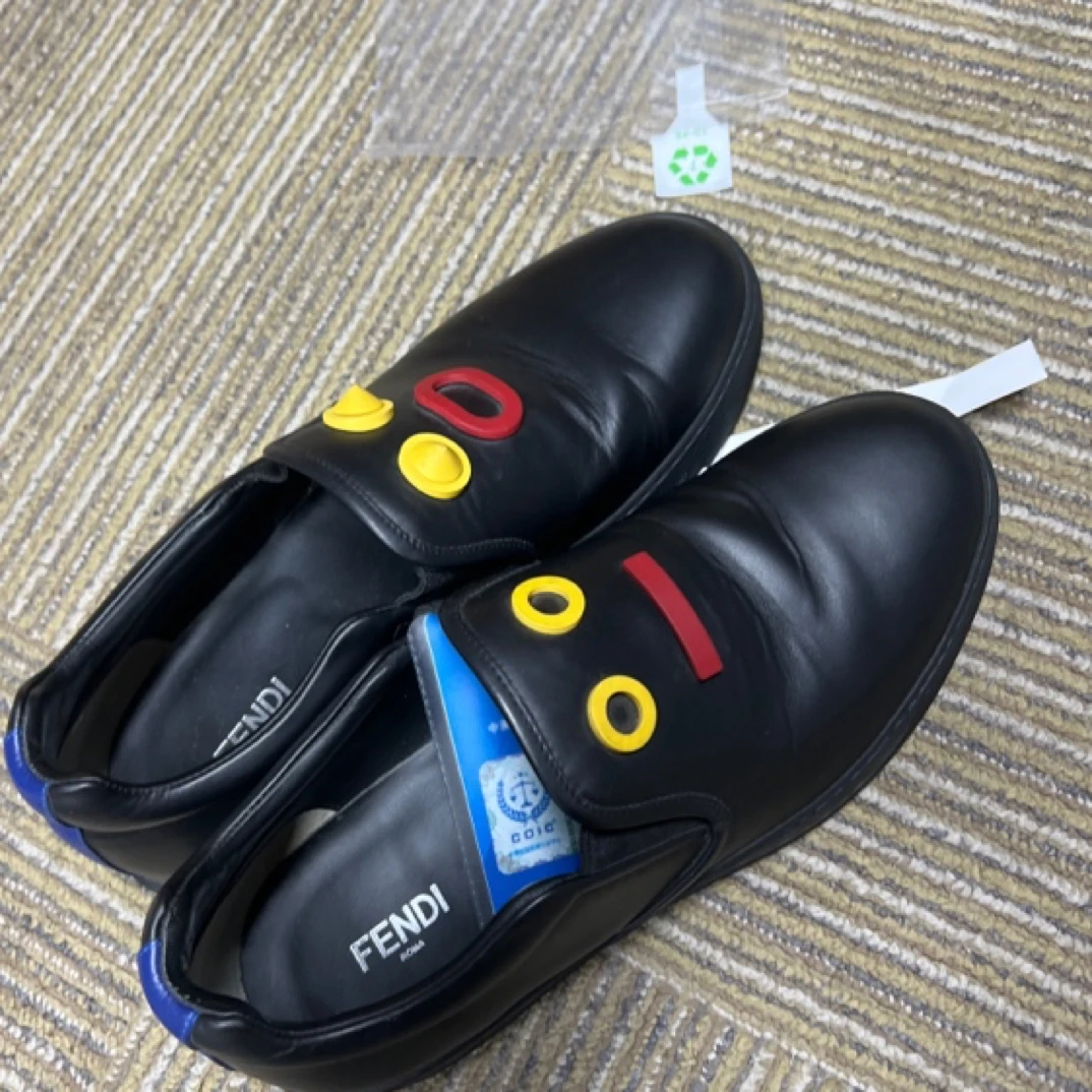 95新 FENDI/芬迪 39.5/小怪兽蓝尾一脚蹬