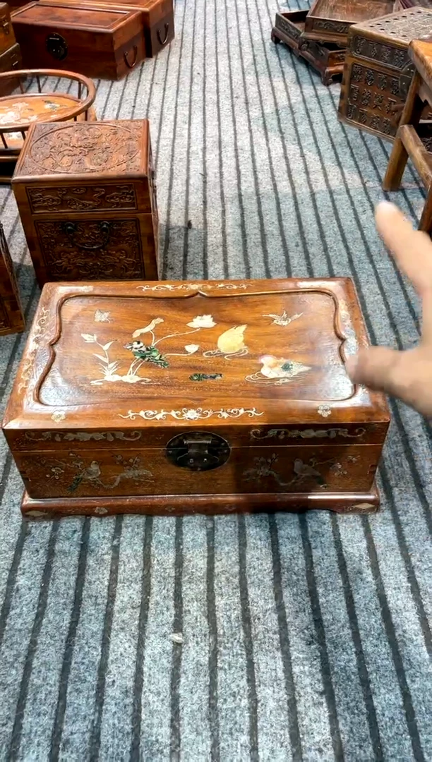 【闪购商品】木头长40箱子