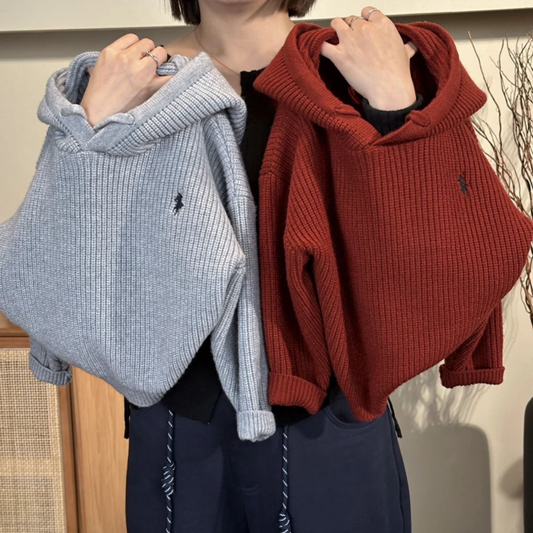 【韩小二】儿童毛衣秋冬款2024新款洋气男女童宽松带帽外套韩版上衣